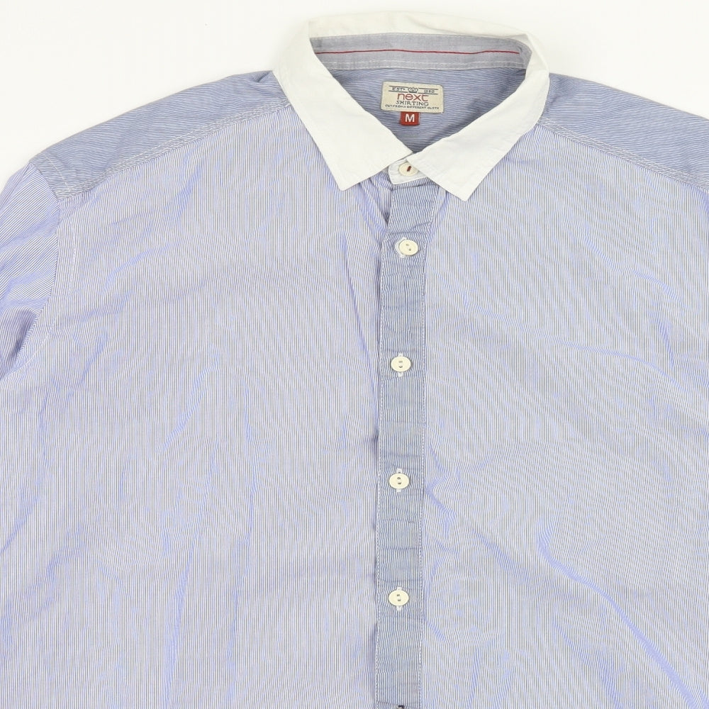 Mens UK Size M NEXT Blue  Button-Up Long Sleeve Casual Shirt