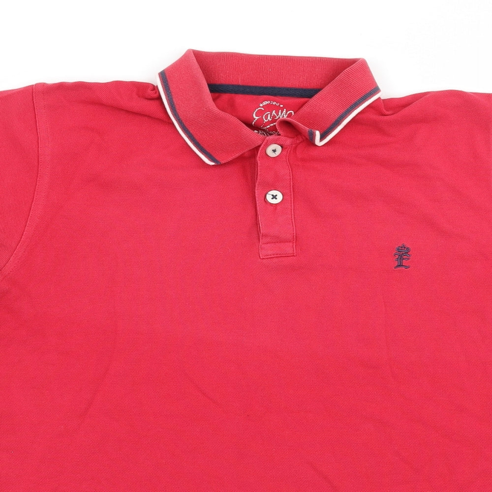 Easy Mens Red  Jersey  Polo Size M