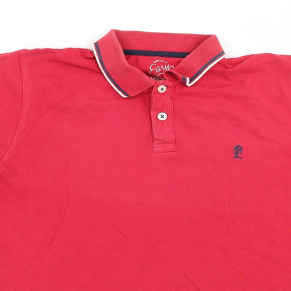 Easy Mens Red  Jersey  Polo Size M