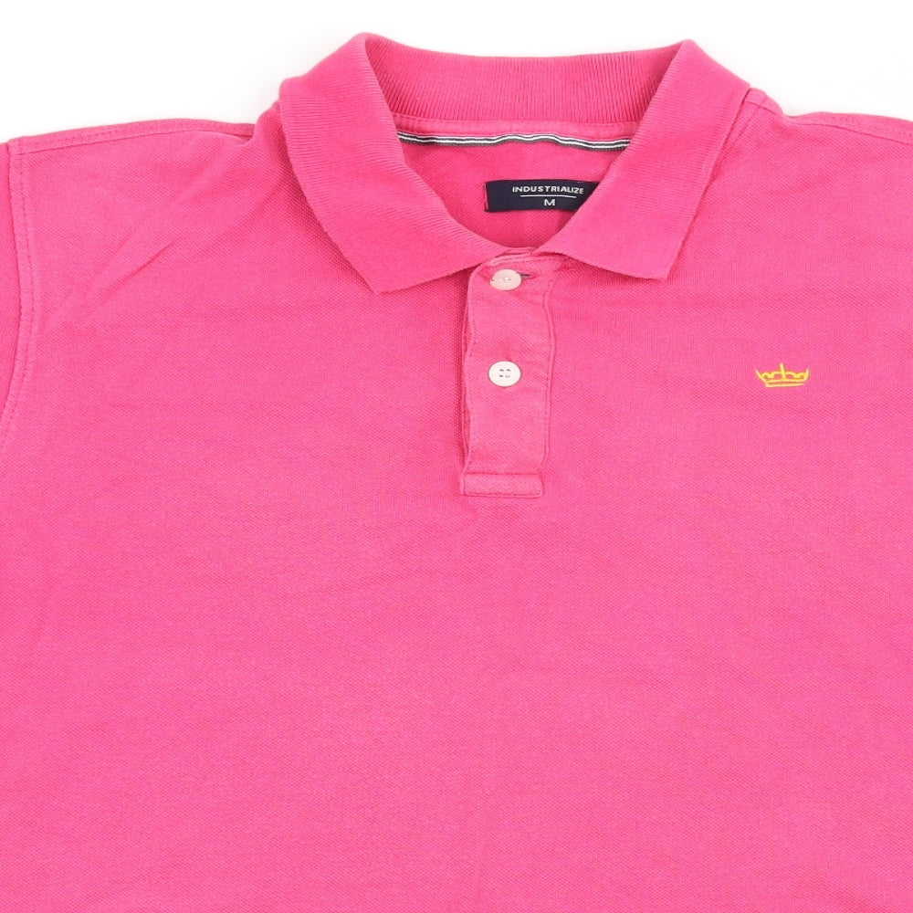 Industrialize  Mens Pink  Jersey  Polo Size M