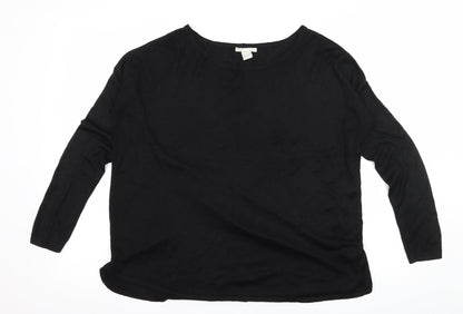 H&M Womens Black  Knit Pullover Jumper Size S