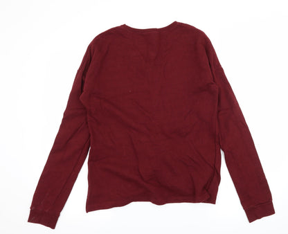 Missguided Womens Red  Jersey Pullover Sweatshirt Size S  - Knot Detail