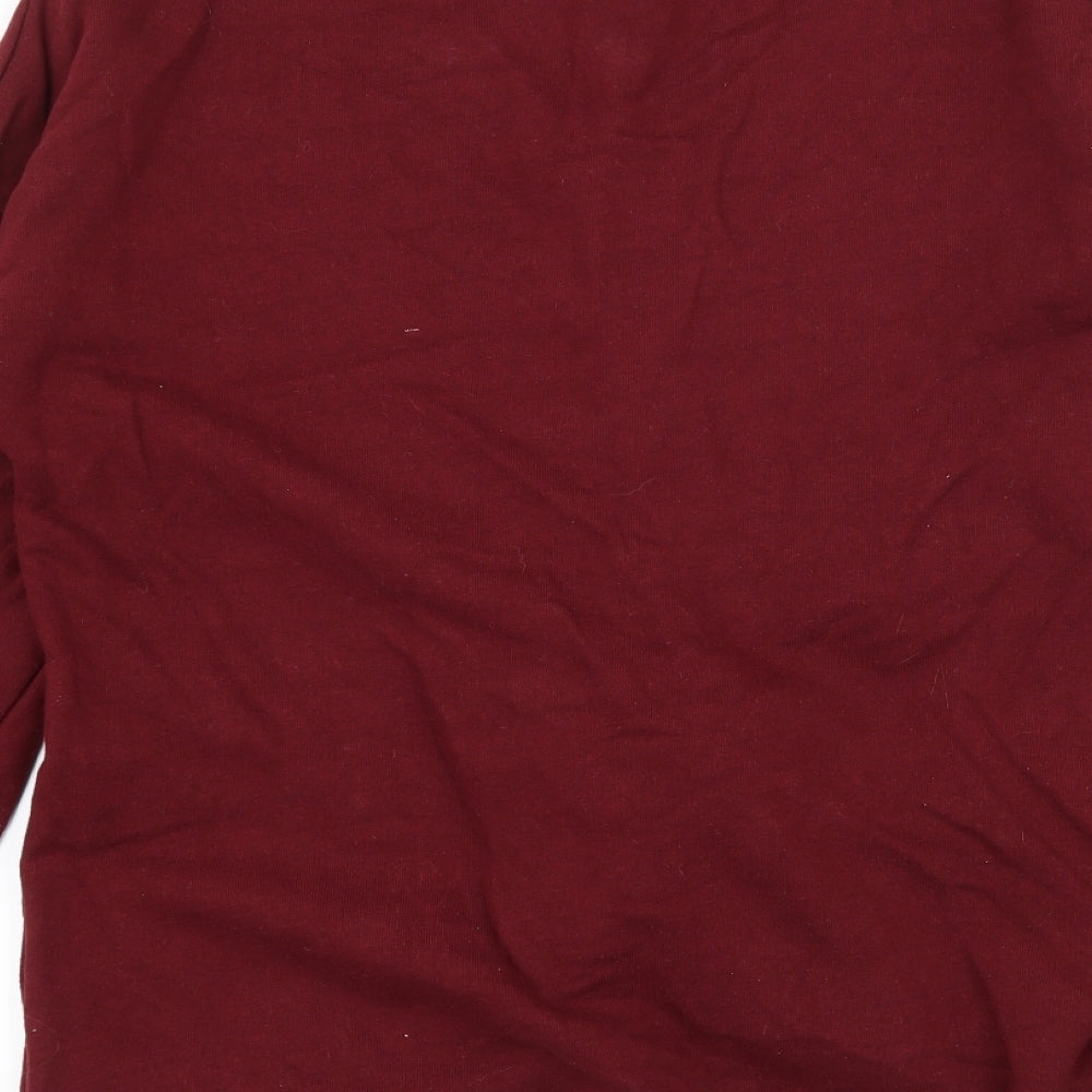 Missguided Womens Red  Jersey Pullover Sweatshirt Size S  - Knot Detail
