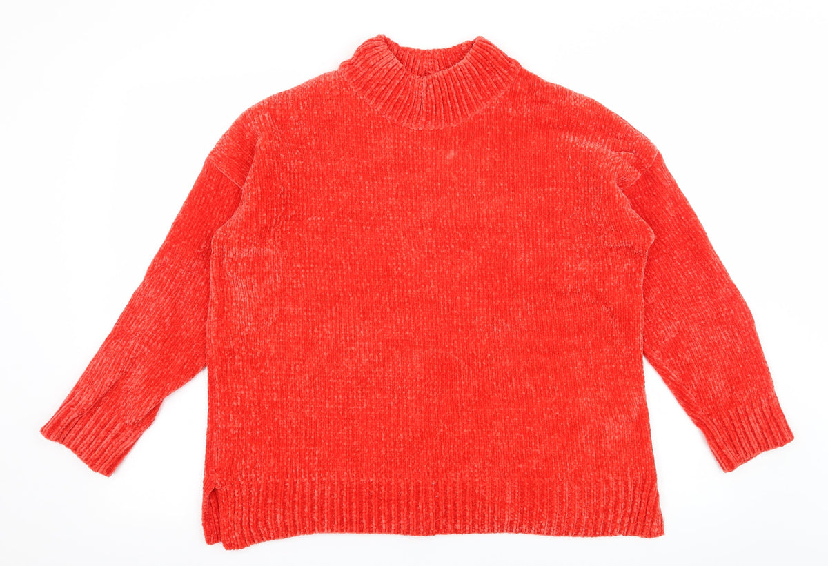 F&F Womens Red  Knit Pullover Jumper Size 14