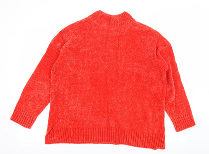 F&F Womens Red  Knit Pullover Jumper Size 14