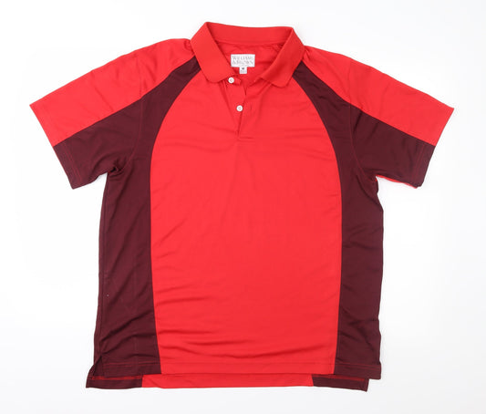 Williams & Brown Mens Red    Polo Size M