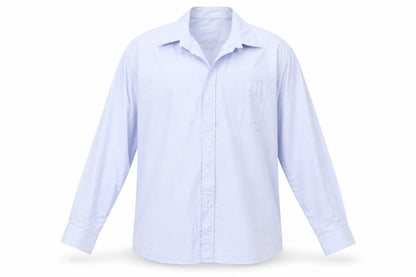 Mens UK Size XL Cedar Wood State Blue  Button-Up Long Sleeve Casual Shirt