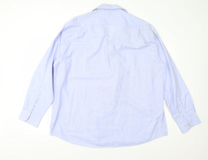 Mens UK Size XL Cedar Wood State Blue  Button-Up Long Sleeve Casual Shirt