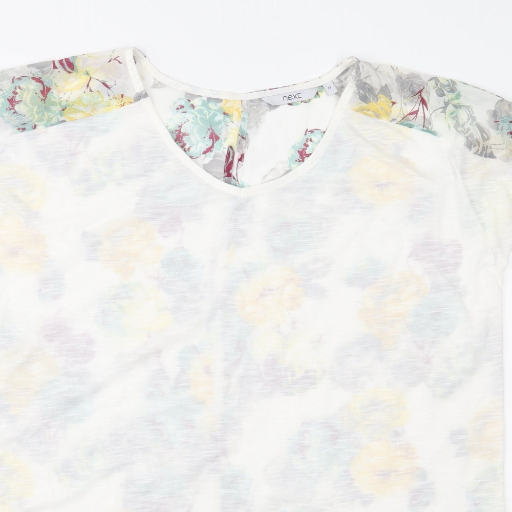 Womens UK Size 12 NEXT Ivory Basic Blouse