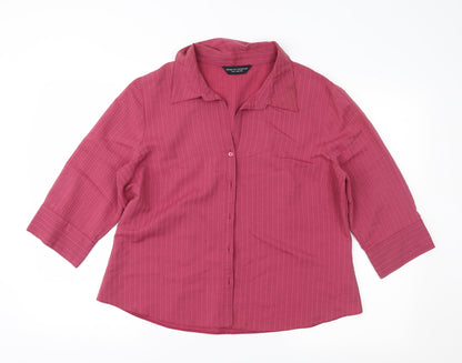 Womens UK Size 16 Dorothy Perkins Pink Basic Blouse