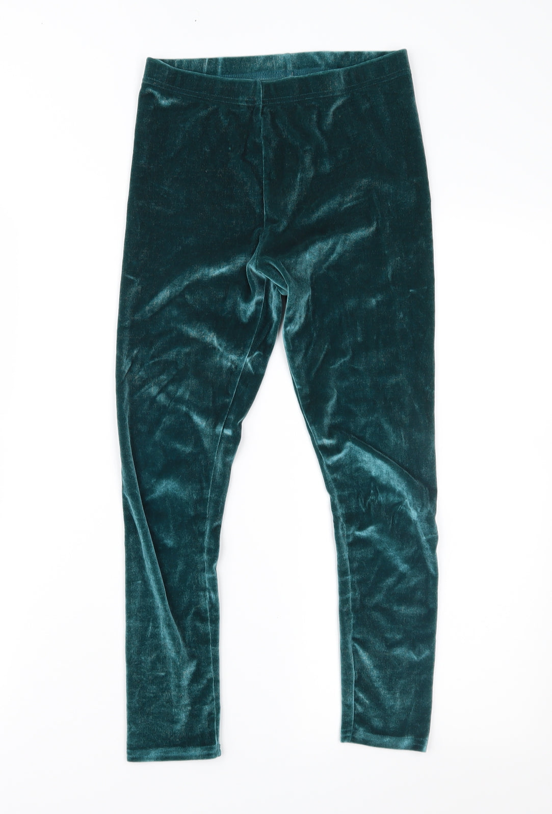 NEXT Girls Green  Velour Jegging Trousers Size 9 Years