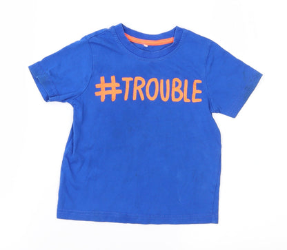 George Boys Blue  Jersey Basic T-Shirt Size 2-3 Years