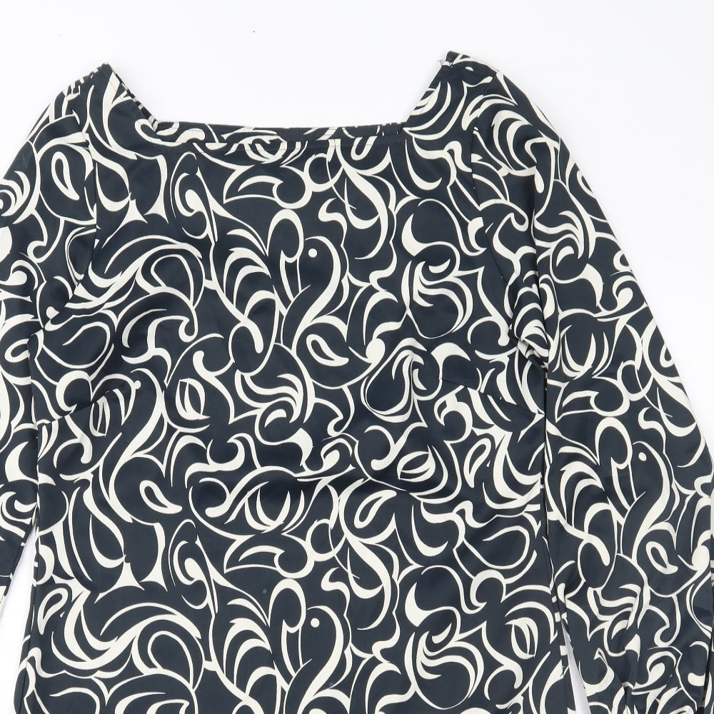 Matalan Womens Blue Geometric  Shift  Size 12