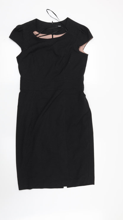 F&F Womens Black Polka Dot  Shift  Size 10