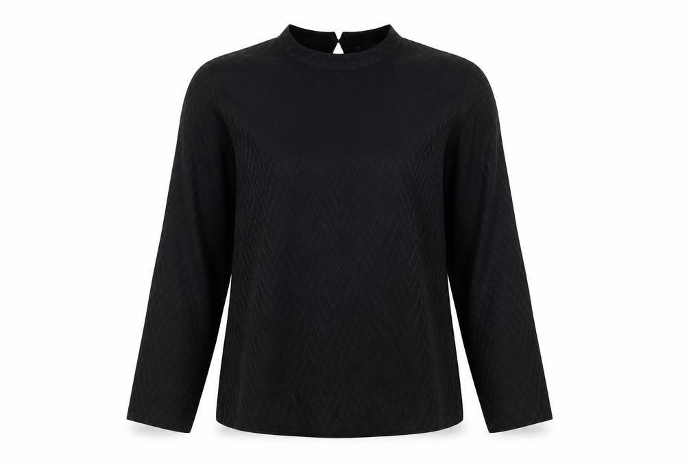 Womens UK Size 14 Preworn Black Basic Blouse