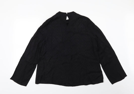 Womens UK Size 14 Preworn Black Basic Blouse