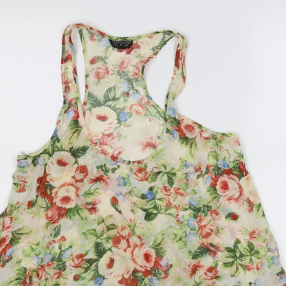 Womens UK Size 8 Topshop Multicoloured Basic Blouse