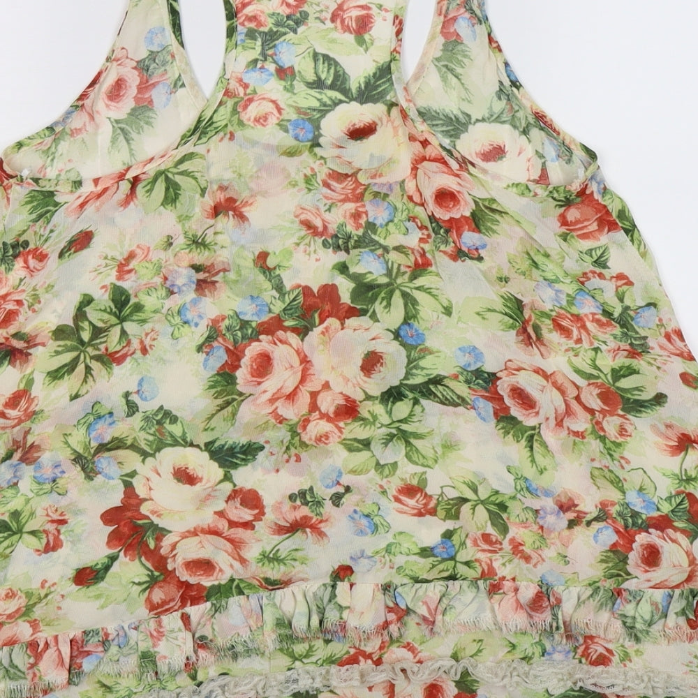 Womens UK Size 8 Topshop Multicoloured Basic Blouse