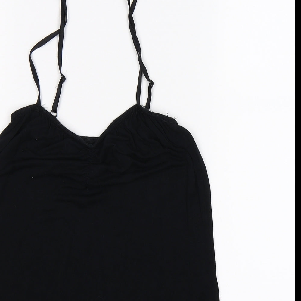 Womens UK Size 10 ASOS Black Basic Tank