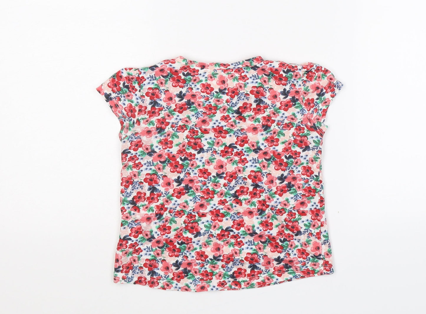 H&M Girls Multicoloured Floral  Basic T-Shirt Size S