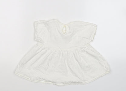 George Girls White   T-Shirt Dress  Size 6-9 Months
