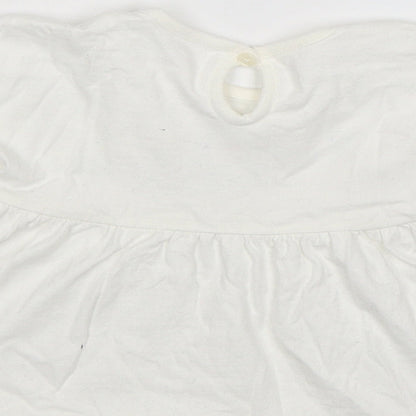 George Girls White   T-Shirt Dress  Size 6-9 Months