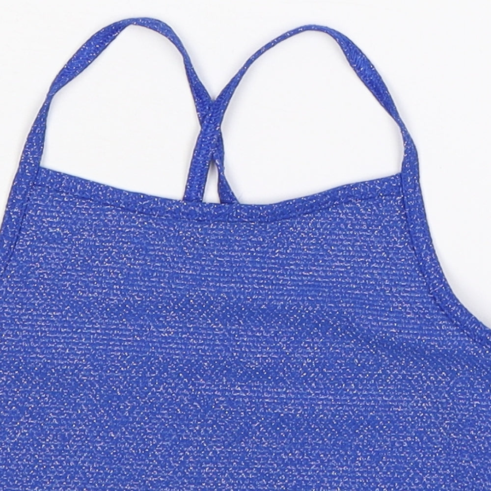 Marks & Spencer Girls Blue   Basic Tank Size 7-8 Years