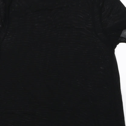 Womens UK Size 10 New Look Black Basic T-Shirt
