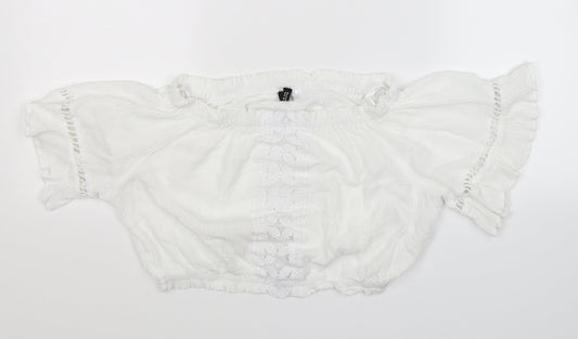 Womens UK Size 10 Divided White Basic Blouse