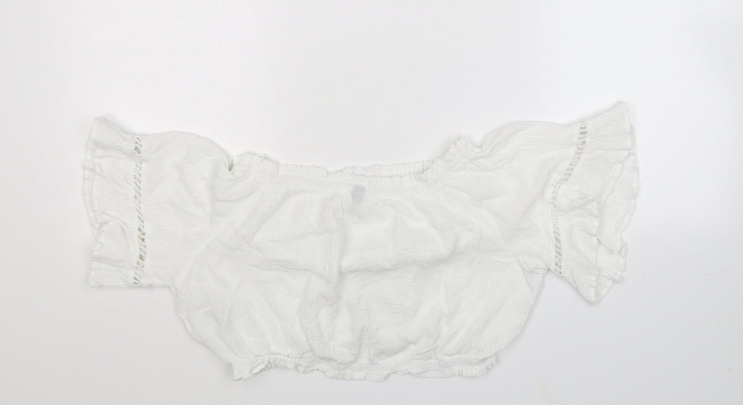 Womens UK Size 10 Divided White Basic Blouse