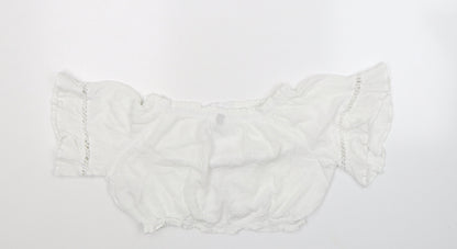 Womens UK Size 10 Divided White Basic Blouse