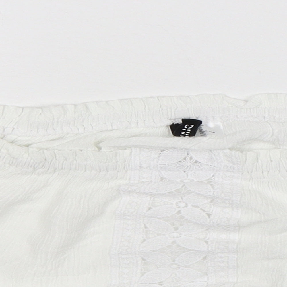 Womens UK Size 10 Divided White Basic Blouse