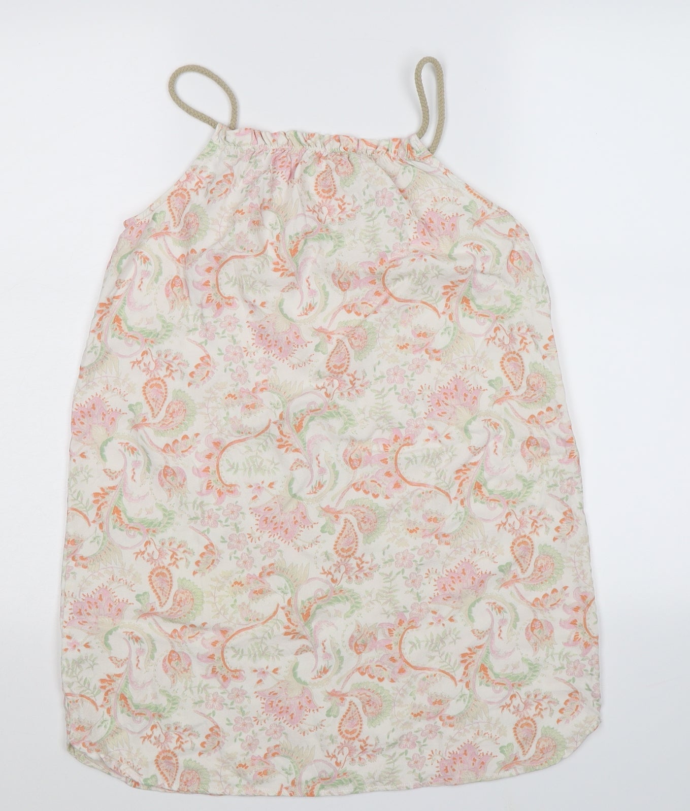 NEXT Girls White Floral  Tank Dress  Size 12 Years