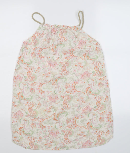 NEXT Girls White Floral  Tank Dress  Size 12 Years