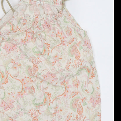 NEXT Girls White Floral  Tank Dress  Size 12 Years