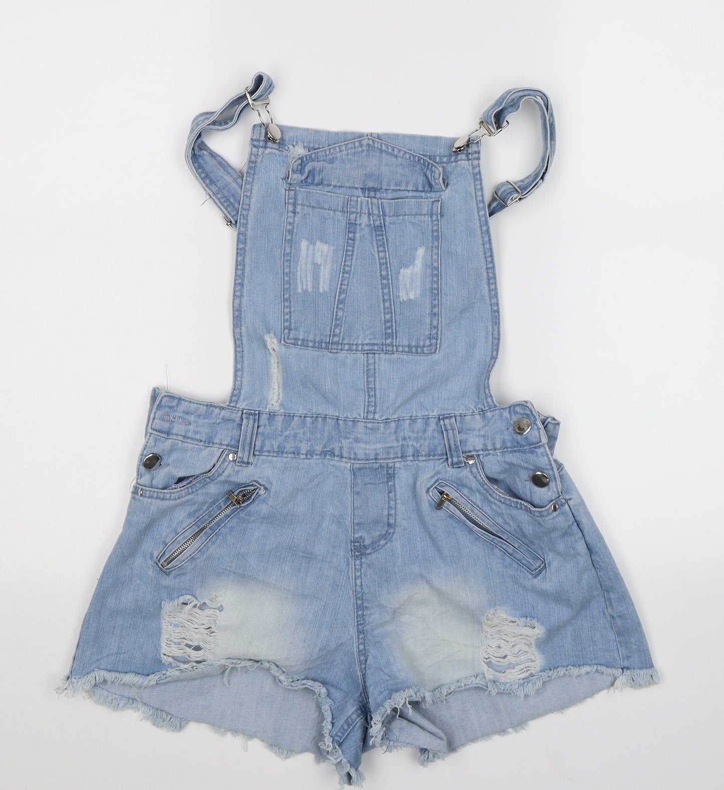 Select Womens Blue  Denim Dungaree One-Piece Size 8 L3 in