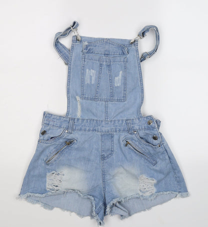 Select Womens Blue  Denim Dungaree One-Piece Size 8 L3 in