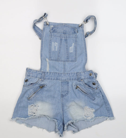 Select Womens Blue  Denim Dungaree One-Piece Size 8 L3 in