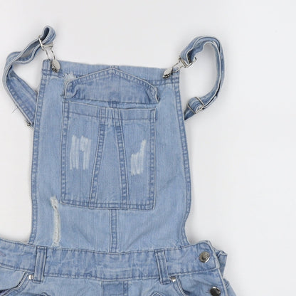 Select Womens Blue  Denim Dungaree One-Piece Size 8 L3 in