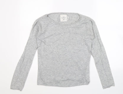 H&M Womens Grey  Knit Pullover Jumper Size S