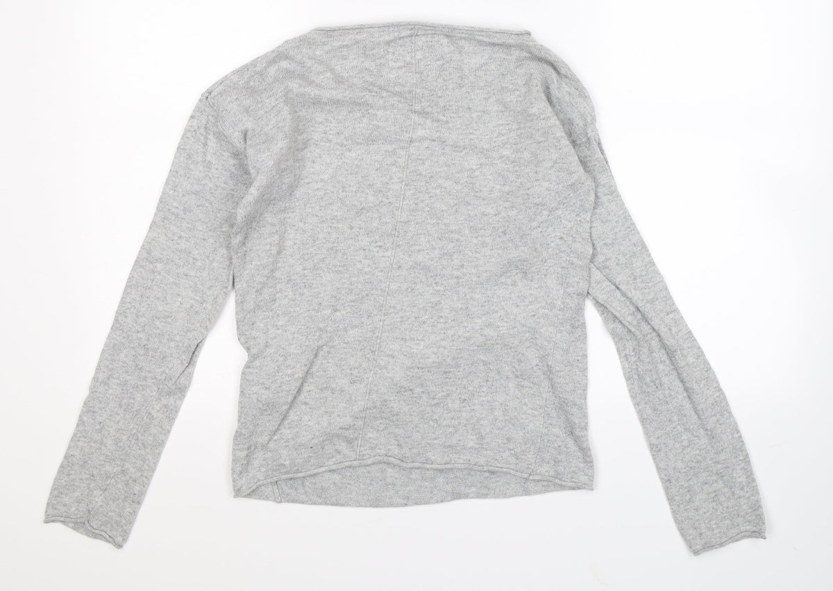 H&M Womens Grey  Knit Pullover Jumper Size S