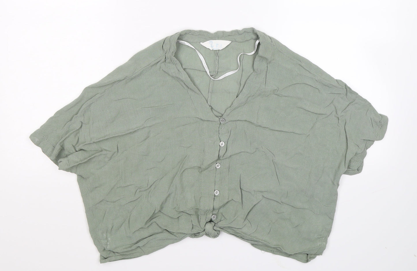 Primark Womens Grey   Basic Button-Up Size 10