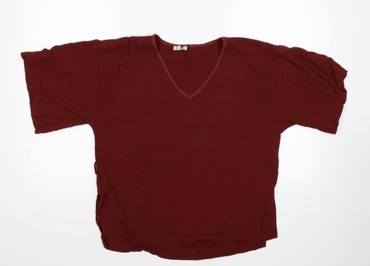 Womens UK Size 12 River Island Brown Basic T-Shirt