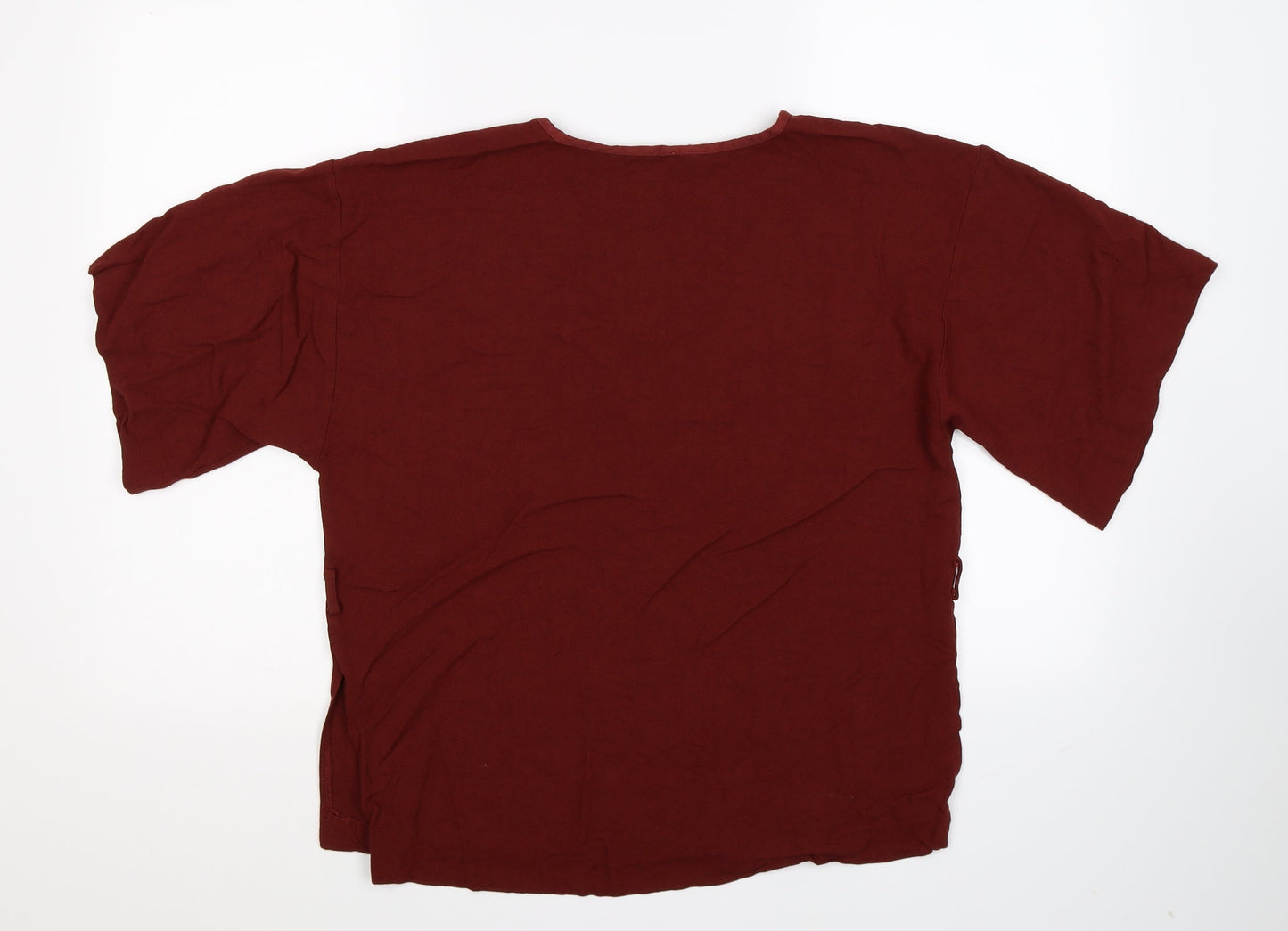 Womens UK Size 12 River Island Brown Basic T-Shirt