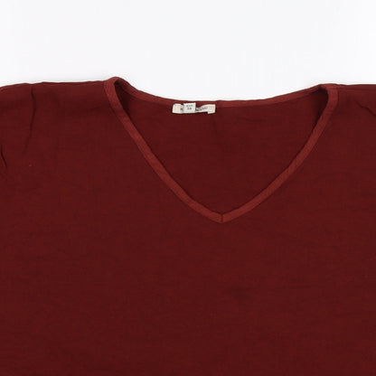 Womens UK Size 12 River Island Brown Basic T-Shirt