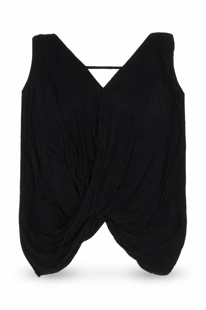 Womens UK Size 10 River Island Black Wrap Blouse