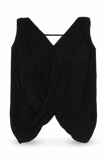 Womens UK Size 10 River Island Black Wrap Blouse