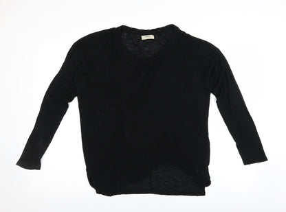 Papaya Womens Black  Knit Pullover Jumper Size S