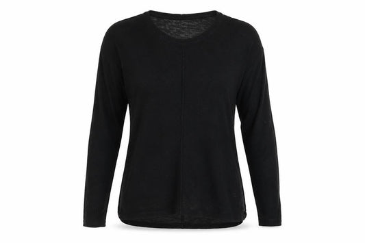 Papaya Womens Black  Knit Pullover Jumper Size S