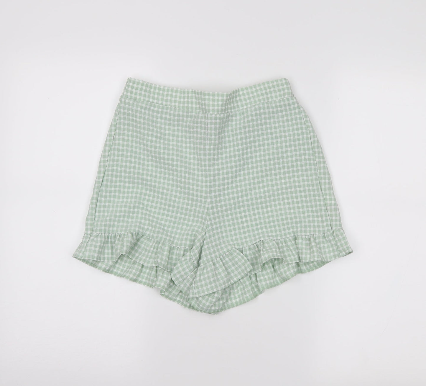 Primark Womens Green Chevron  Hot Pants Shorts Size 8